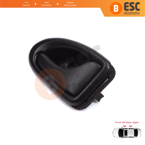 Renault Clio 2 Scenic Megane 1 Trafic Master 2 Mascott Logan 1 Movano Vivaro A Interstar Primastar 1 Daily 7700434717 İçin Siyah Sağ Kapı İç Açma Kolu Kancalı Tip