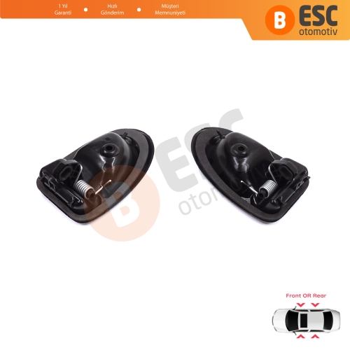 Renault Clio 2 Scenic Megane 1 Trafic Master 2 Mascott Logan 1 Movano Vivaro A Interstar Primastar 1 Daily 7700434716 7700434717 İçin Siyah Sağ Sol Kapı İç Açma Kolu Kancalı Tip
