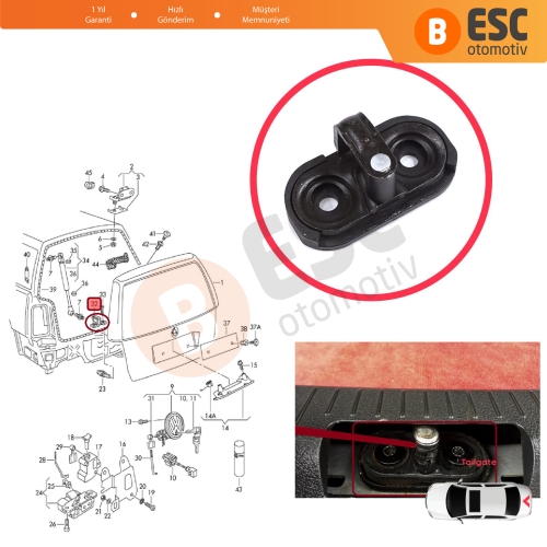 VW Golf Polo MK4 5 Passat B5 Bora Tiguan Touran MK1 Beetle Scirocco Up! Ibiza MK3 Altea Mii Yeti 5L 1T0827517A için Bagaj Kilit Karşılığı