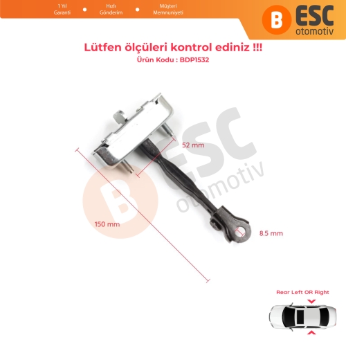 Toyota Corolla E120 2000-2007 Verso MK1 2001-2004 Wish AE10 2003–2009 6863012090 İçin Arka Sağ veya Sol Kapı Gergisi