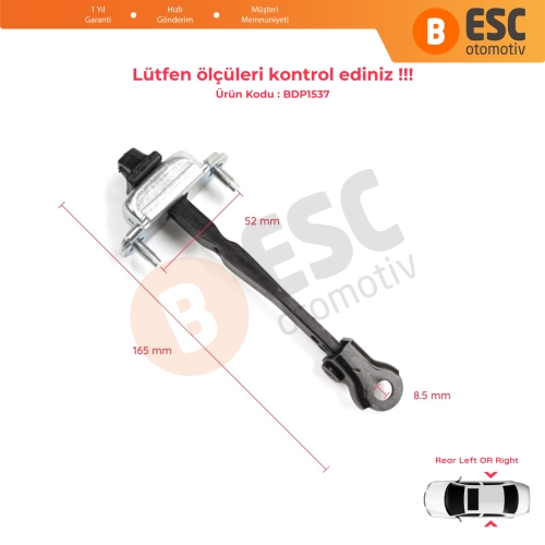 Dacia Renault Sandero MK3 LJI Logan LJI Taliant 824308415R İçin Arka Sağ veya Sol Kapı Gergisi