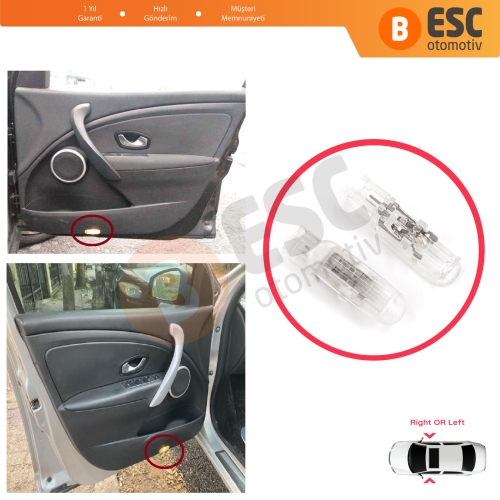 Renault Clio MK3 Megane MK2 3 Scenic MK2 3 Fluence L3 8200120715 için 2 Adet Kapı İçi Aydınlatma Lambası