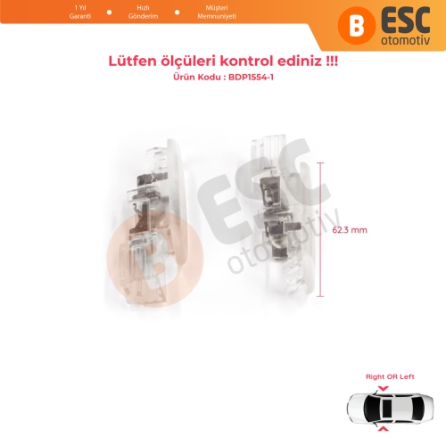 Renault Clio MK3 Megane MK2 3 Scenic MK2 3 Fluence L3 8200120715 için 2 Adet Kapı İçi Aydınlatma Lambası