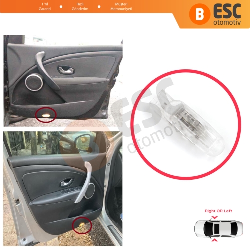 Renault Clio MK3 Megane MK2 3 Scenic MK2 3 Fluence L3 8200120715 için 1 Adet Kapı İçi Aydınlatma Lambası