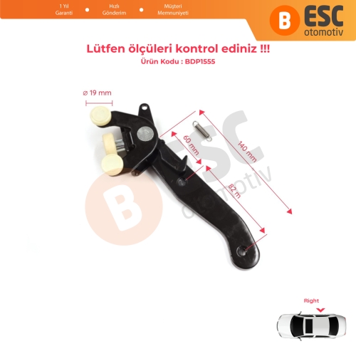 VW Transporter T5 T6 Caravelle Multivan 2003-2024 7H0843398 için Sağ Arka Sürgülü Kapı Alt Makarası