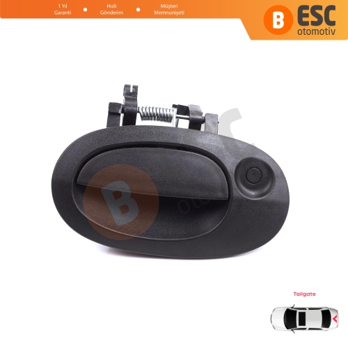 Renault Kangoo KC Express FC Nissan Kubistar MK1 X76 8200153666 için Tek Kapı Arka Bagaj Açma Kapı Kolu Siyah