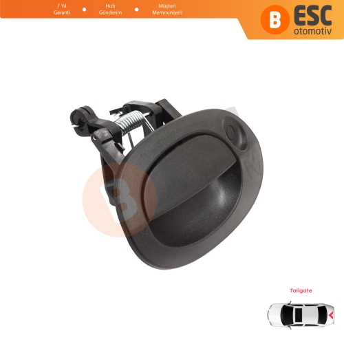 Renault Kangoo KC Express FC Nissan Kubistar MK1 X76 8200153666 için Tek Kapı Arka Bagaj Açma Kapı Kolu Siyah