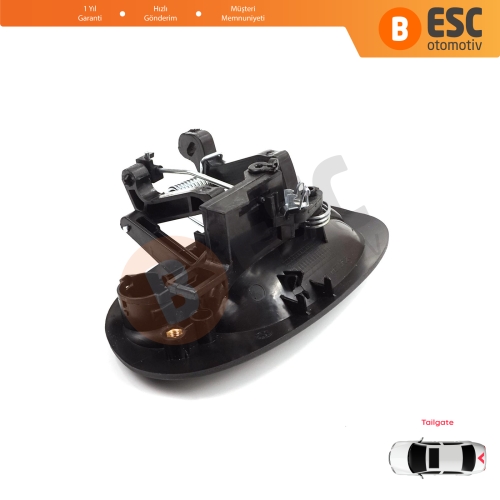 Renault Kangoo KC Express FC Nissan Kubistar MK1 X76 8200153666 için Tek Kapı Arka Bagaj Açma Kapı Kolu Siyah