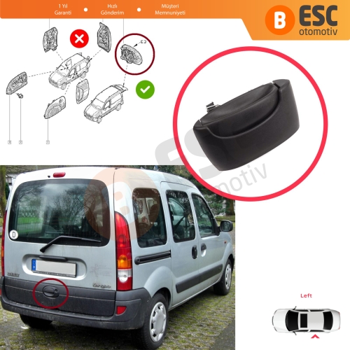 Renault Kangoo KC Express FC Nissan Kubistar MK1 X76 8200107371 için Sol Yan Sürgülü Kapı Dış Açma Kolu Siyah