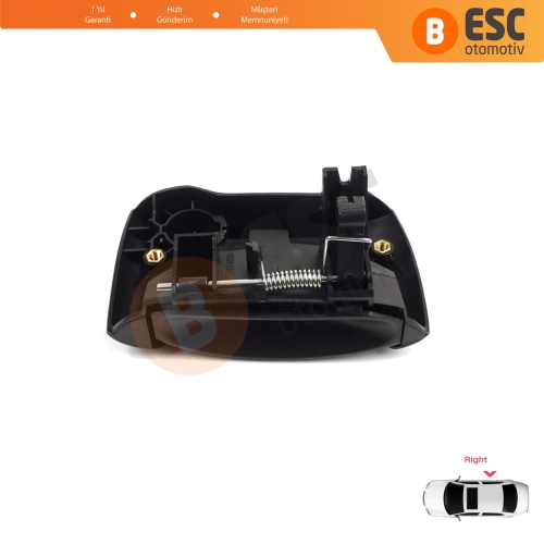 Renault Kangoo KC Express FC Nissan Kubistar MK1 X76 8200107372 için Sağ Yan Sürgülü Kapı Dış Açma Kolu Siyah