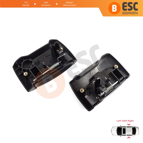 Renault Kangoo KC Express FC Nissan Kubistar MK1 X76 8200107371 8200107372 için Sağ Sol Yan Sürgülü Kapı Dış Açma Kolu Siyah