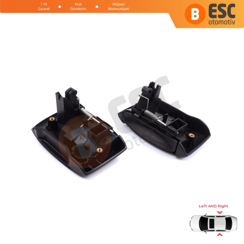Renault Kangoo KC Express FC Nissan Kubistar MK1 X76 8200107371 8200107372 için Sağ Sol Yan Sürgülü Kapı Dış Açma Kolu Siyah