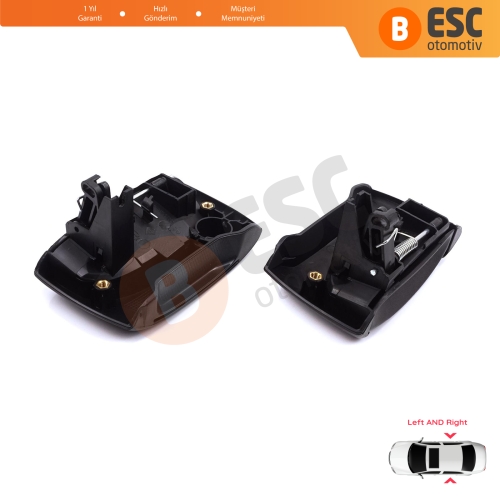 Renault Kangoo KC Express FC Nissan Kubistar MK1 X76 8200107371 8200107372 için Sağ Sol Yan Sürgülü Kapı Dış Açma Kolu Siyah