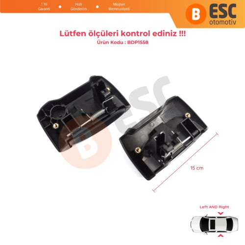 Renault Kangoo KC Express FC Nissan Kubistar MK1 X76 8200107371 8200107372 için Sağ Sol Yan Sürgülü Kapı Dış Açma Kolu Siyah