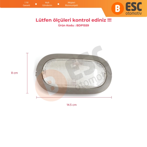 Renault Clio MK1 MK2 Symbol Thalia Nissan Platina Quest Primastar Trafic Vivaro X83 8200543879 için İç Tavan Lambası Gri