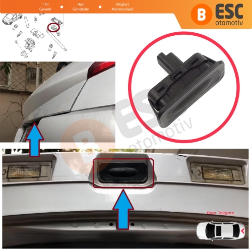 Renault Megane Scenic MK2 3 Clio MK3 MK4 Captur Laguna 3 Modus Twingo 2 8200076256 İçin Bagaj Kilit Açma Düğmesi