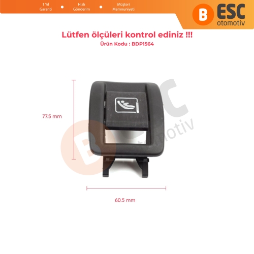 Renault Megane MK4 BFB B9A K9A 2015-On 4/5 Kapı için 1 Adet Arka Çocuk Koltuk Emniyet İsofix Kapağı Plastik Tapa