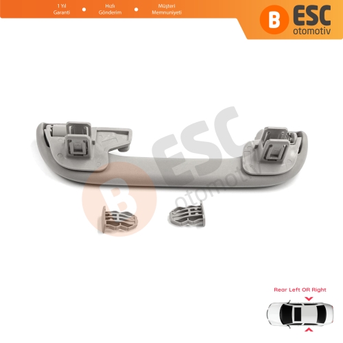 Renault Megane 3 4 Scenic 3 Clio 4 Kadjar Captur  Master 3 Movano 739400011R İçin Arka Kapı Yolcu Tavan El Tutamağı Açık Gri