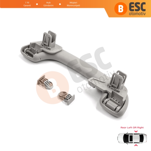 Renault Megane 3 4 Scenic 3 Clio 4 Kadjar Captur  Master 3 Movano 739400011R İçin Arka Kapı Yolcu Tavan El Tutamağı Açık Gri