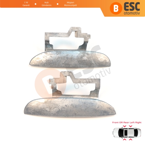 BMW 5 Serisi E39 1996-2003 4/5 Kapılı Sedan Touring 51218245461 51218245462 için Ön veya Arka Sağ Sol Metal Dış Kapı Açma Kolu