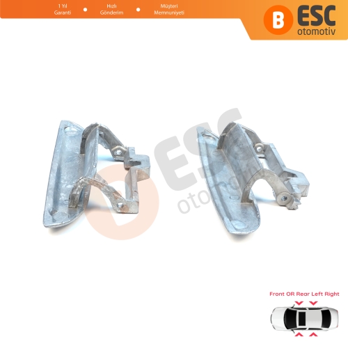 BMW 5 Serisi E39 1996-2003 4/5 Kapılı Sedan Touring 51218245461 51218245462 için Ön veya Arka Sağ Sol Metal Dış Kapı Açma Kolu