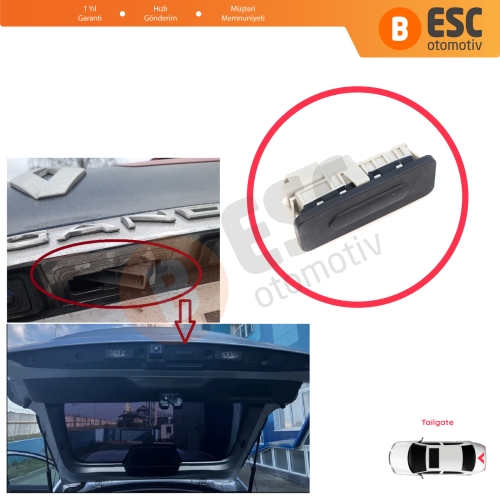Renault Megane Scenic MK4 Clio 5 Captur 2 Twingo 3 Duster 2 Sandero Logan 2 3 906069264R İçin Bagaj Kilit Açma Düğmesi