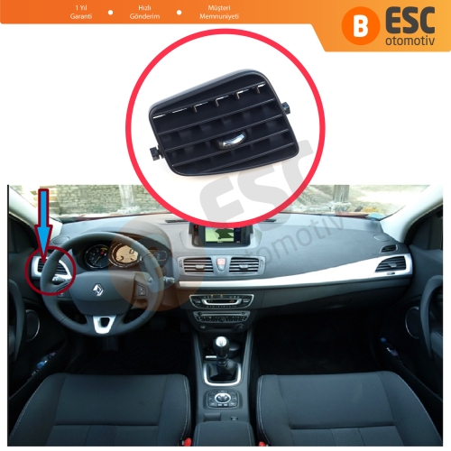 Renault Megane MK3 2008-2016 Fluence L3 2009–2020 687618845R için Ön Sol Yan Kısım Havalandırma Difüzörü Hava Yönlendirme İç Plastiği