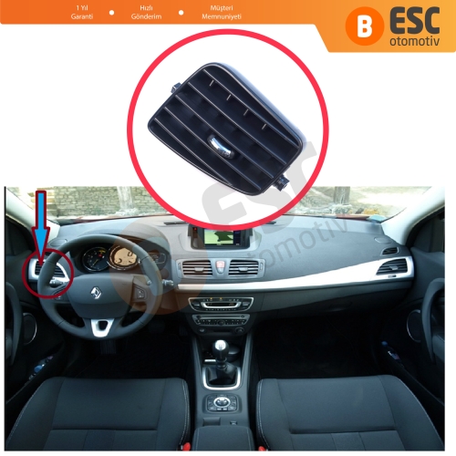 Renault Megane MK3 2008-2016 Fluence L3 2009–2020 687604198R için Ön Sağ Yan Kısım Havalandırma Difüzörü Hava Yönlendirme İç Plastiği