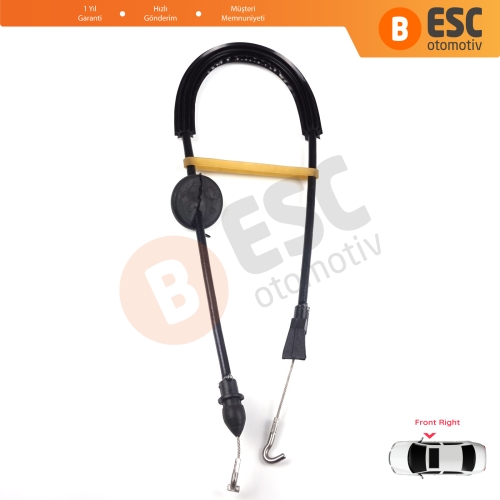 VW Caddy MK3 2K 2004-2015 Touran MK1 1T 2003-2015 2K0837114B İçin Ön Sağ Kapı İç Açma Teli 58 cm