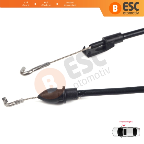 VW Caddy MK3 2K 2004-2015 Touran MK1 1T 2003-2015 2K0837114B İçin Ön Sağ Kapı İç Açma Teli 58 cm