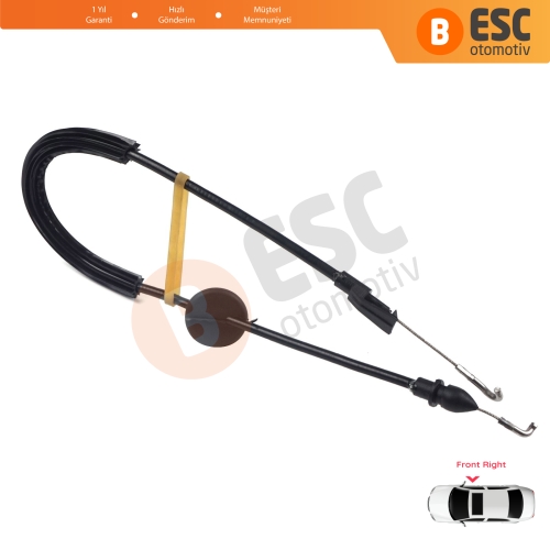 VW Caddy MK3 2K 2004-2015 Touran MK1 1T 2003-2015 2K0837114B İçin Ön Sağ Kapı İç Açma Teli 58 cm