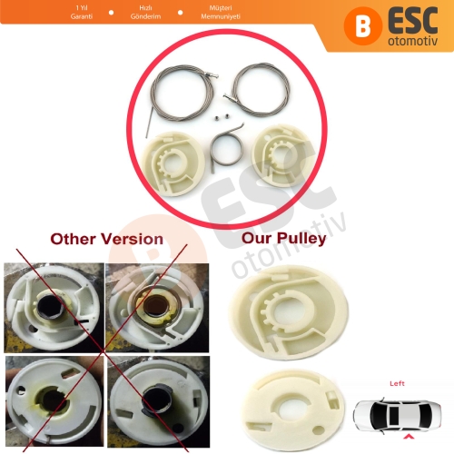 VW Transporter T5 T6 Caravelle Multivan 2003-2024 İçin Sol Arka Sürgülü Kapı Tamir Seti 7E1843871