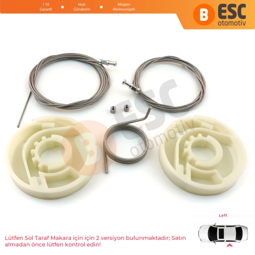 VW Transporter T5 T6 Caravelle Multivan 2003-2024 İçin Sol Arka Sürgülü Kapı Tamir Seti 7E1843871