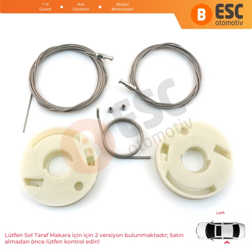 VW Transporter T5 T6 Caravelle Multivan 2003-2024 İçin Sol Arka Sürgülü Kapı Tamir Seti 7E1843871