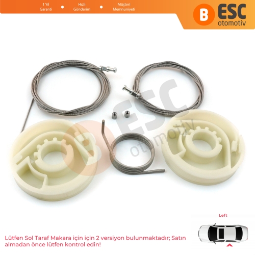 VW Transporter T5 T6 Caravelle Multivan 2003-2024 İçin Sol Arka Sürgülü Kapı Tamir Seti 7E1843871