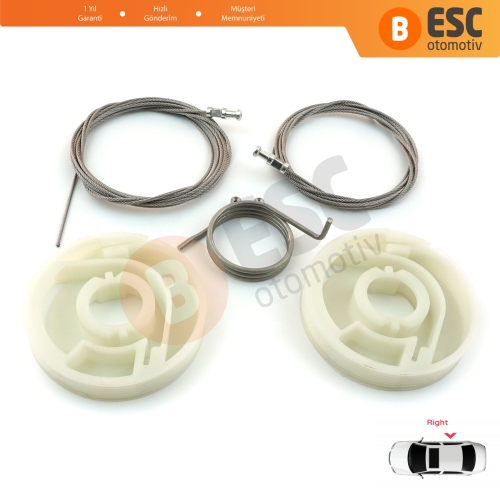 VW Transporter T5 T6 Caravelle Multivan 2003-2024 İçin Sağ Yan Arka Sürgülü Kapı Tamir Seti 7E1843872