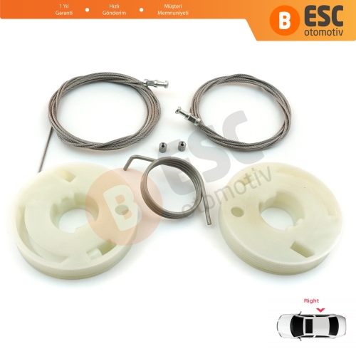 VW Transporter T5 T6 Caravelle Multivan 2003-2024 İçin Sağ Yan Arka Sürgülü Kapı Tamir Seti 7E1843872