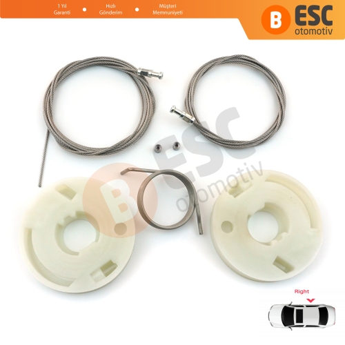 VW Transporter T5 T6 Caravelle Multivan 2003-2024 İçin Sağ Yan Arka Sürgülü Kapı Tamir Seti 7E1843872