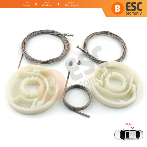 VW Transporter T5 T6 Caravelle Multivan 2003-2024 İçin Sağ Yan Arka Sürgülü Kapı Tamir Seti 7E1843872