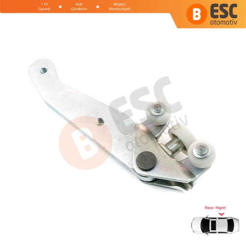 VW Transporter T4 Caravelle Multivan 1990-2003 701843406B için Sağ Arka Sürgülü Kapı Alt Makarası