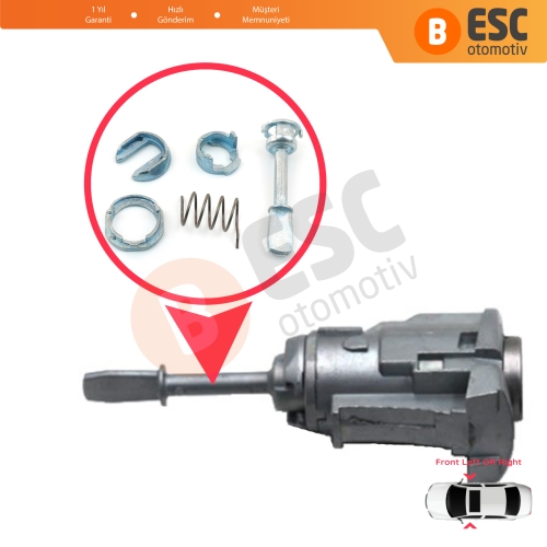 VW Passat B5 3B2 3B5 1996-2005 3B0837167 İçin Ön Kapı Kilidi Tamir Takımı 51.5 mm