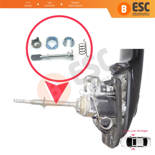 VW Caddy 2 Seat Cordoba Ibiza Inca 6K İçin Ön Kapı Kilidi Tamir Takımı 6K4837223A 68mm