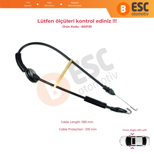 VW Passat B5 B5.5 1996-2005 Skoda Superb B5 3U 2001-2008 3U0837085 İçin Ön Kapı İç Açma Teli