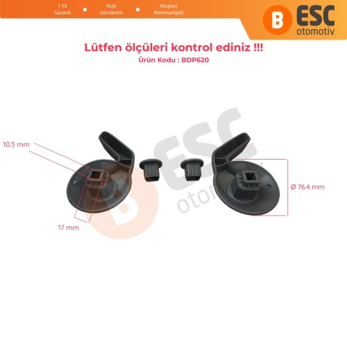 Kangoo MK2 İçin İki Adet GRİ Ön Koltuk Ayar Kolu 7701209971 72