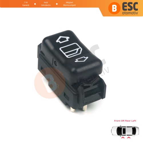 Mercedes W124 A124 C124 S124 W126 C126 W463 W201 190 A1248204610 İçin Sol Kapı Cam Açma Düğmesi
