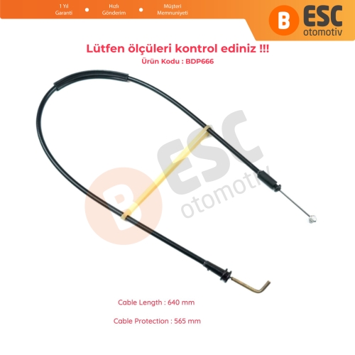 Renault Kangoo MK1 İçin Sol Sürgülü Kapı İç Açma Teli 8200182967