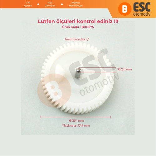 Mercedes ML W163 1997-2005 İçin Kapı Kilidi Onarım Dişlisi