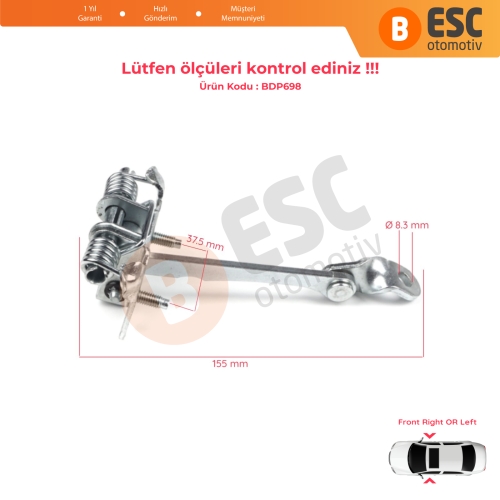Renault Megane MK1 4/5 Door 1996-2003 İçin Ön Kapı Gergi Yayı 7700828427