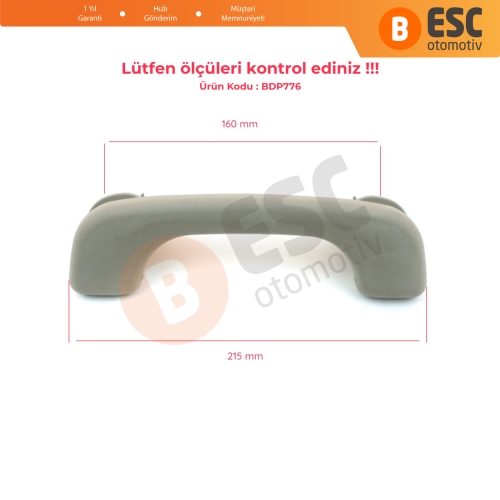 Megane Scenic 2 Clio 3 İçin Açık Bej-Gri Tavan El Tutamağı 8200174109