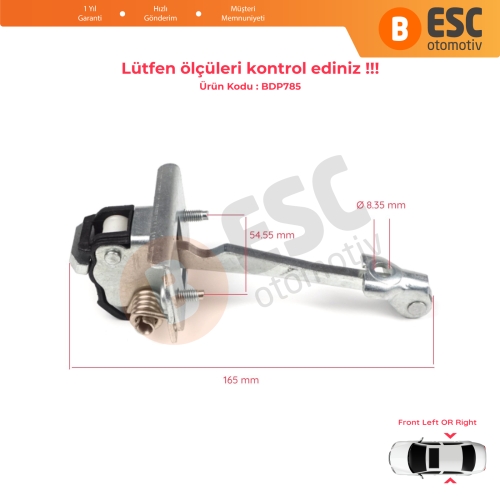 Peugeot 308 MK1 4/5 Kapı 2007-2013 İçin Arka Kapı Gergi Yayı 9181 N3